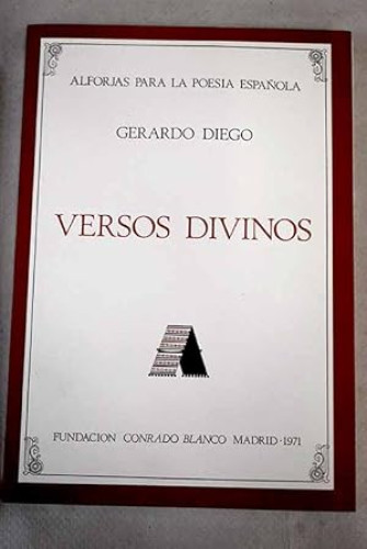 Portada del libro de Versos divinos