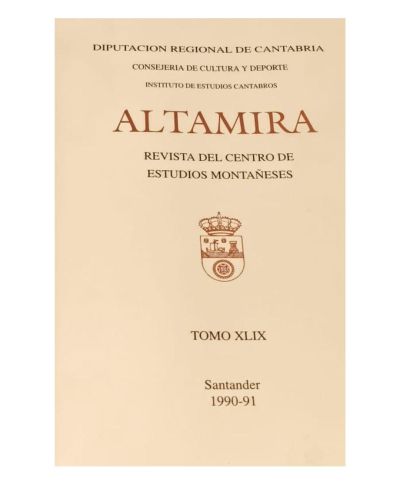 Portada del libro de ALTAMIRA. Revista del Centro de Estudios Montañeses. tomo xlix