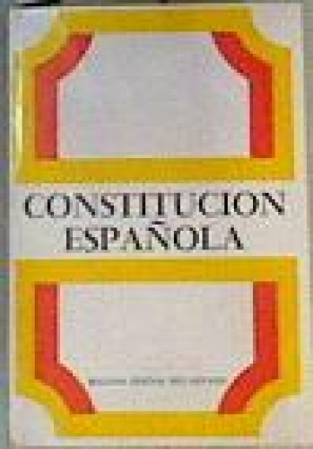 Portada del libro de Constitución española 1978