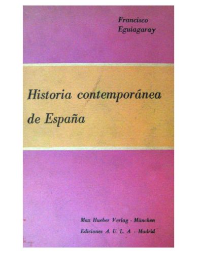 Portada del libro de Historia contemporánea de España