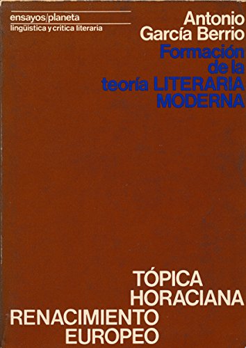 Portada del libro de Formación de la teoría literaria