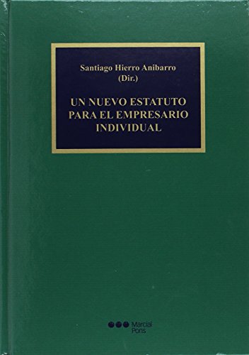 Portada del libro de UN NUEVO ESTATUTO PARA EL EMPRESARIO INDIVIDUAL