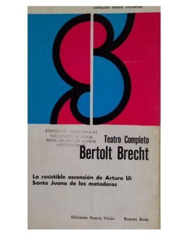 Portada del libro de Bertolt Brecht. Teatro Completo