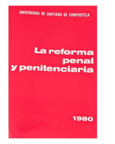 Portada del libro de La reforma penal y penitenciaria