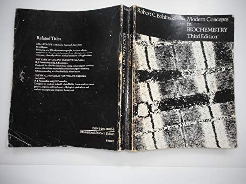 Portada del libro de Modern concepts in biochemistry