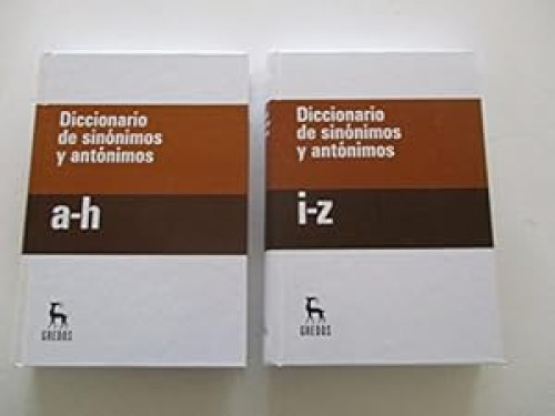 Portada del libro de DICCIONARIO DE SINÓNIMOS Y ANTÓNIMOS DOS TOMOS