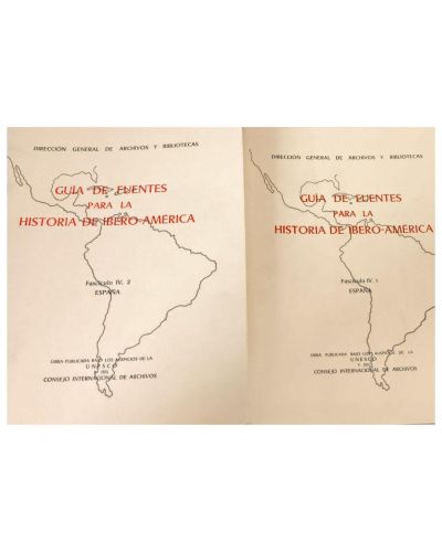 Portada del libro de Guía de Fuentes para la Historia de Ibero-América. Fascículo IV : España. 2 Tomos.