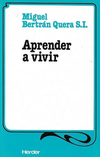 Portada del libro de Aprender a vivir