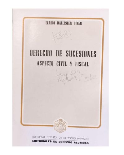 Portada del libro de Derecho de sucesiones