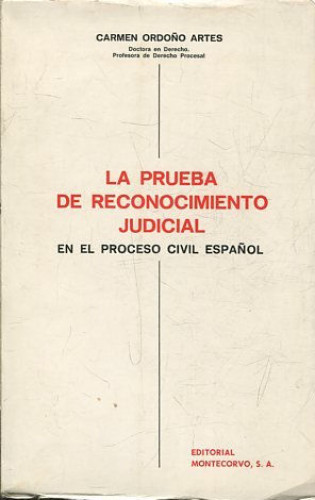 Portada del libro de Prueba de reconocimiento judicial