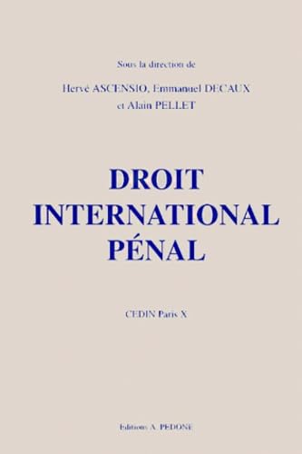 Portada del libro de Droit International Pénal