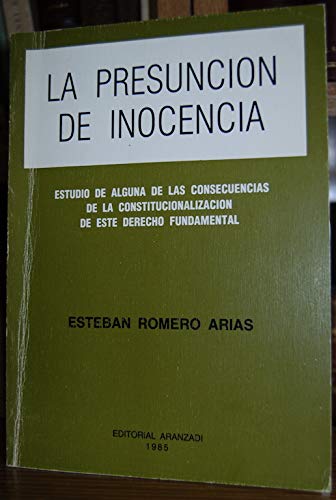 Portada del libro de La presunción de inocencia