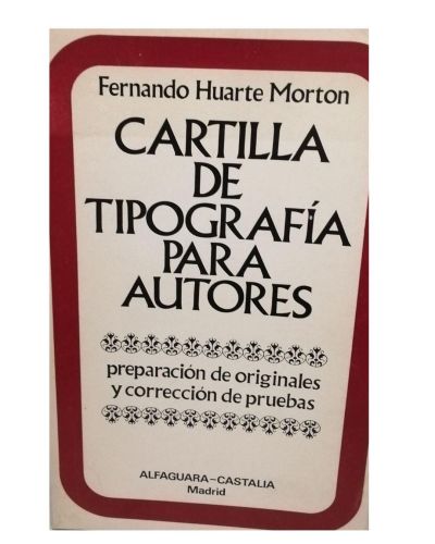 Portada del libro de Cartilla de tipografía para autores: Preparación de originales y corrección de pruebas