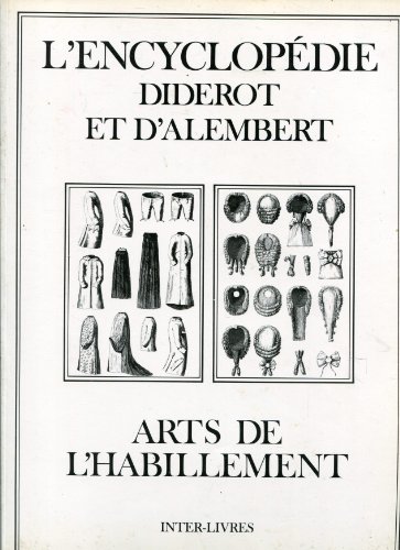 Portada del libro de L'Encyclopédie Diderot et d'Alembert : Arts de L'habillement