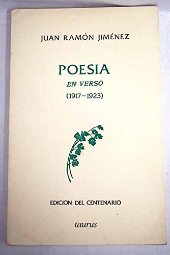Portada del libro de Jiménez : obras selectas Poesía en verso, 1917-1923 (Edicion del centenario) (Spanish Edition)