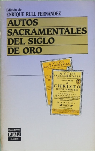 Portada del libro de Autos sacramentales del Siglo de Oro