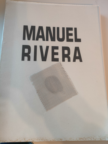 Portada del libro de MANUEL RIVERA. CATÁLOGO EXPOSICIÓN EN GRANADA. 1990. ENTREVISTA + OBRA. BUEN ESTADO. RARO