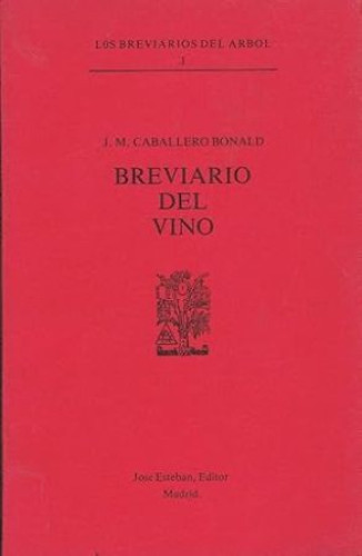 Portada del libro de Breviario del vino