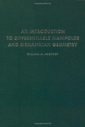 Portada del libro de An introduction to differentiable manifolds and Riemannian geometry (Pure and applied mathematics, a...
