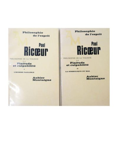Portada del libro de Philosophie de la volonté: Finitude et culpabilité (2 VOLÚMENES)