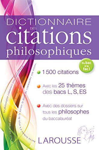 Portada del libro de Dictionnaire des citations philosophiques
