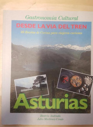 Portada del libro de DESDE LA VIA DEL TREN. 43 RECXETAS COCINA VIAJEROS RUCIROSOS. ASTURIAS. ANDRADA y CONDE. FEVE