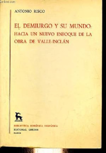 Portada del libro de Demiurgo y su mundo