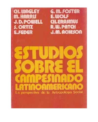 Portada del libro de Estudios sobre el campesinado latinoamericano.