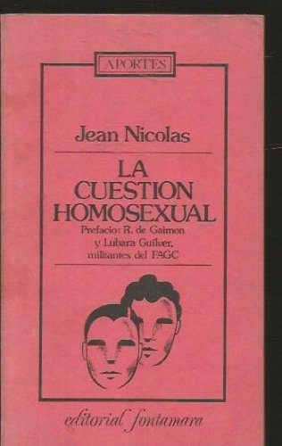Portada del libro de La Cuestión homosexual