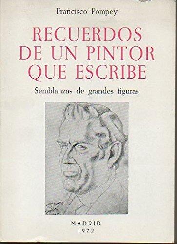 Portada del libro de Recuerdos de un pintor que escribe