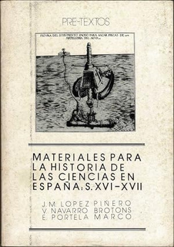 Portada del libro de Materiales para la historia de las ciencias en España: siglos XVI-XVII