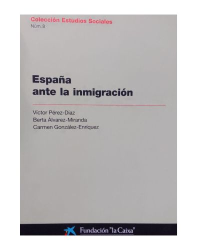 Portada del libro de España ante la inmigración