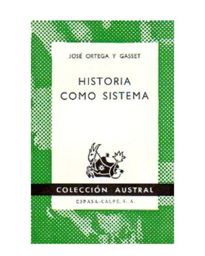 Portada del libro de Historia como sistema.
