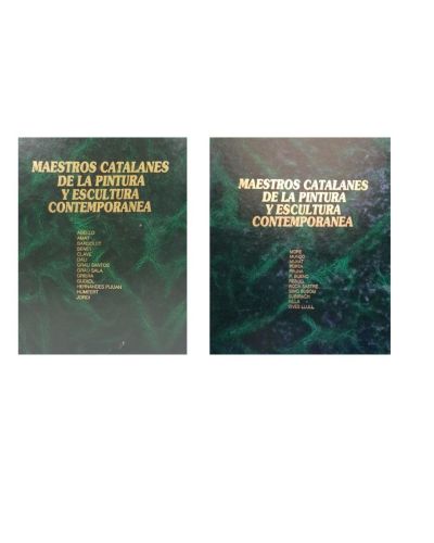Portada del libro de Maestros Catalanes de la Pintura y Escultura Contemporáneo TOMOS I Y II
