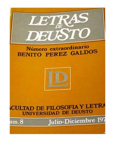 Portada del libro de Letras de Deusto 1974