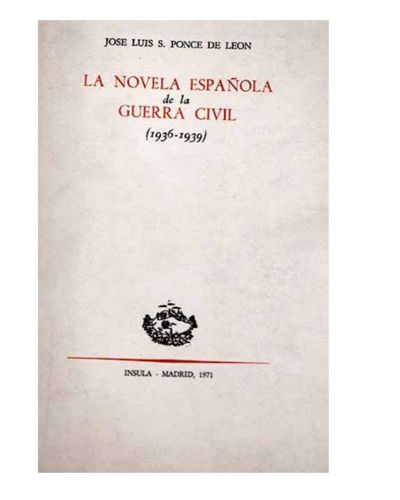 Portada del libro de La novela española de la guerra civil