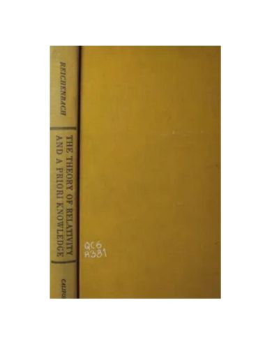 Portada del libro de THE THEORY OF RELATIVITY AND A PRIORI KNOWLEDGE