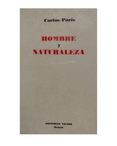 Portada del libro de HOMBRE Y NATURALEZA
