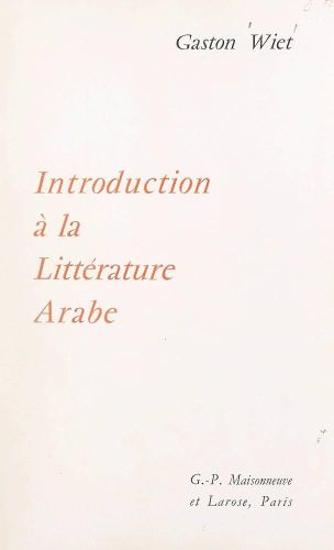 Portada del libro de Introduction à la littérature arabe