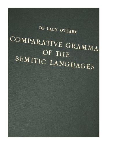 Portada del libro de Comparative Grammar of the Semitic Languages