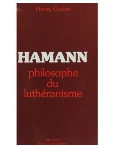 Portada del libro de Hamann, philosophe du luthéranisme