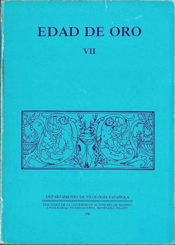 Portada del libro de Actas del septimo y octavo Seminario Internacional sobre Literatura: EDAD DE ORO