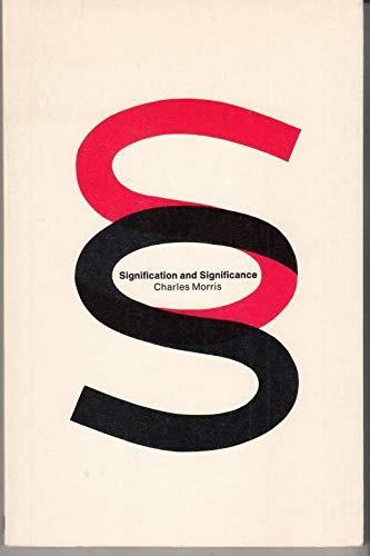 Portada del libro de Signification and Significance