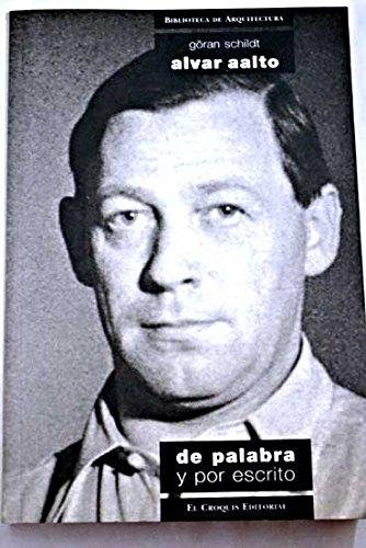 Portada del libro de Alvar Aalto, de palabra y por escrito