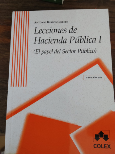 Portada del libro de (i).lecciones hacienda publica.papel sector publiccol