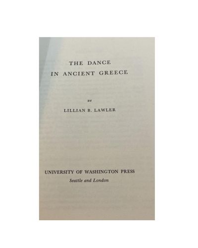 Portada del libro de The Dance In Ancient Greece