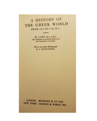 Portada del libro de A History of the Greek World From 323 to 146 B.C.