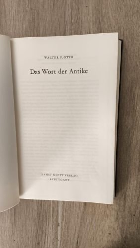 Portada del libro de Das Wort der Antike
