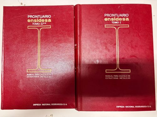 Portada del libro de Prontuario Ensidesa. Manual para el cálculo de estructuras metálic Tomo 1 y 2