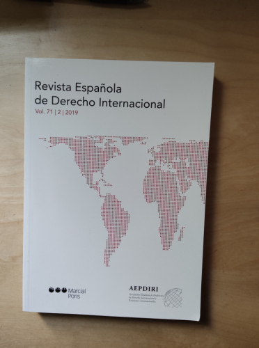 Portada del libro de REVISTA ESPAÑOLA DE DERECHO INTERNACIONAL VOL 71/2/2019